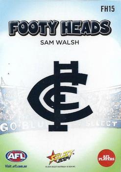 2024 Select AFL Footy Stars - Footy Heads #FH15 Sam Walsh Back